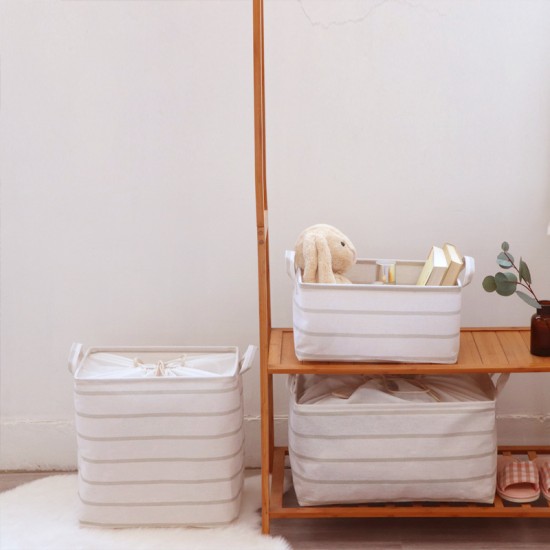 Tianshan cotton and linen simple Nordic storage box, large-capacity foldable clothing and toy storage basket, drawstring storage box Tianshan cotton and linen simple Nordic storage box, large-capacity foldable clothing and toy storage basket, drawstring storage box