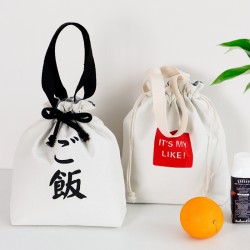 Japanese-style insulated lunch box, aluminum foil, cooler picnic bag, thickened cotton and linen student lunch tote bag with logo