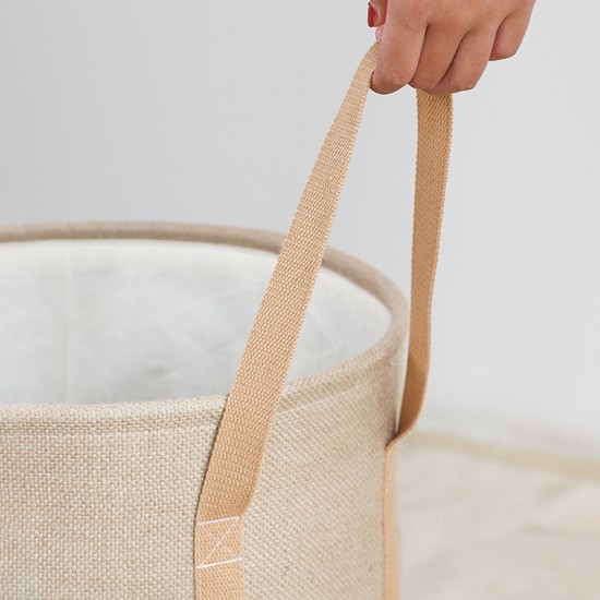 Simple, Tianshan cotton and linen laundry bin, large, thickened, foldable, portable toy, snack, and miscellaneous storage basket. Simple, Tianshan cotton and linen laundry bin, large, thickened, foldable, portable toy, snack, and miscellaneous storage basket.
