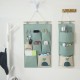 Cotton and linen household waterproof wall-mounted storage bag for dorm and living room doors, multifunctional large-capacity storage hanging bag