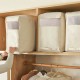 Tianshan cotton and linen compartmentalized storage box, household underwear drawer-style storage box, foldable clothes and pants storage box Storage Basket Tianshan cotton and linen compartmentalized storage box, household underwear drawer-style storage box, foldable clothes and pants storage box Storage Basket