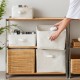 Japanese MUJI fabric storage basket, cotton and linen household toy, snack, and clothing storage box, drawer-style storage bin. Japanese MUJI fabric storage basket, cotton and linen household toy, snack, and clothing storage box, drawer-style storage bin.