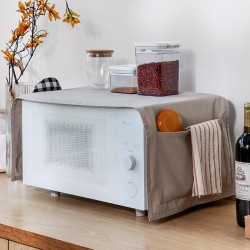 Japanese-style simple microwave dust cover, universal cover, heat dissipation cover, oven mat, waterproof, and oil-resistant cover.