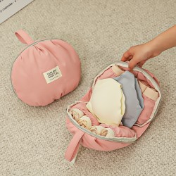 Fabric children's toy storage bin, see-through storage basket, cartoon large-capacity foldable laundry basket, cotton and linen storage basket