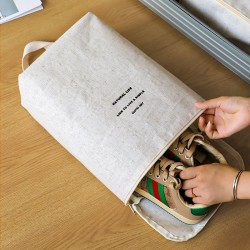 Tianshan cotton and linen storage box with compartments, drawer-style storage box, perfect for wardrobe organization and home storage