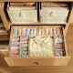 Simple woven jute fabric storage basket, foldable storage Large-capacity wardrobe storage baskets and snack boxes Simple woven jute fabric storage basket, foldable storage Large-capacity wardrobe storage baskets and snack boxes