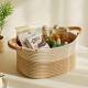 Nordic-style simple cotton rope storage basket, children's toy storage basket, household woven storage bin, sundry storage bin Nordic-style simple cotton rope storage basket, children's toy storage basket, household woven storage bin, sundry storage bin