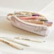 Simple Japanese-style student-style large-capacity double-layer macaron pencil case, multifunctional waterproof nylon portable stationery bag Simple Japanese-style student-style large-capacity double-layer macaron pencil case, multifunctional waterproof nylon portable stationery bag