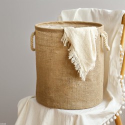 Jute Laundry Basket, Portable Cotton Rope Laundry Basket, Household Laundry Storage Basket, One-Piece Dropshipping
