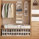 Wardrobe storage artifact, clothes hanging bag, cotton and linen fabric hanging wardrobe, tiered underwear hanging bag for dormitories Wardrobe storage artifact, clothes hanging bag, cotton and linen fabric hanging wardrobe, tiered underwear hanging bag for dormitories