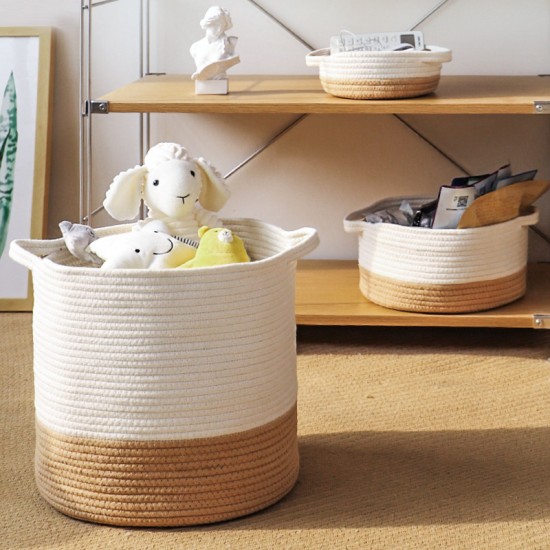 Factory-direct household cotton storage basket, multifunctional storage basket for toys, snacks, and sundries, large-capacity laundry basket Factory-direct household cotton storage basket, multifunctional storage basket for toys, snacks, and sundries, large-capacity laundry basket