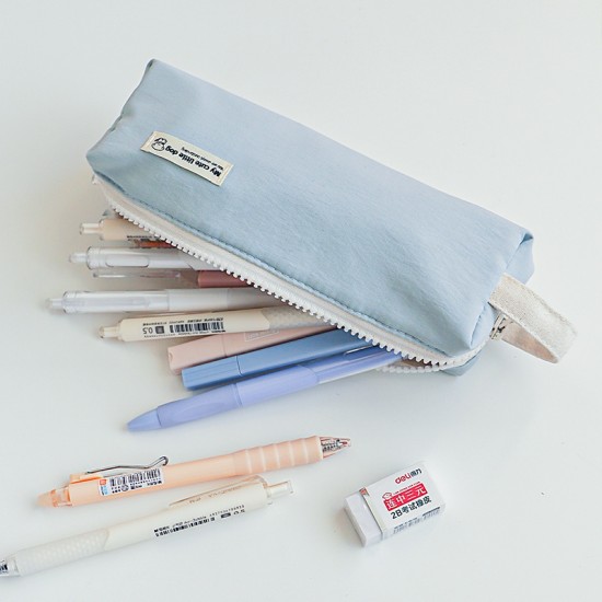 Simple Japanese-style student-style large-capacity double-layer macaron pencil case, multifunctional waterproof nylon portable stationery bag Simple Japanese-style student-style large-capacity double-layer macaron pencil case, multifunctional waterproof nylon portable stationery bag