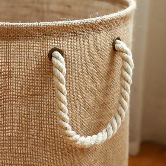 Jute Laundry Basket, Portable Cotton Rope Laundry Basket, Household Laundry Storage Basket, One-Piece Dropshipping Jute Laundry Basket, Portable Cotton Rope Laundry Basket, Household Laundry Storage Basket, One-Piece Dropshipping