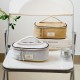 Thickened herringbone pattern portable cosmetic bag, multifunctional travel storage bag, large-capacity portable toiletry bag for business trips Thickened herringbone pattern portable cosmetic bag, multifunctional travel storage bag, large-capacity portable toiletry bag for business trips