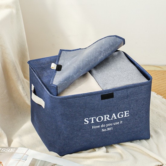 Household clothing and toy storage box, bedroom dustproof storage device with lid, foldable storage box, clothing storage basket Household clothing and toy storage box, bedroom dustproof storage device with lid, foldable storage box, clothing storage basket