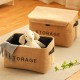 Cotton and linen fabric home storage box Wardrobe desktop storage box, clothes and quilt storage basket, sundry storage box with lid