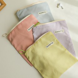 Waterproof nylon contrast color cosmetic bag, multifunctional storage bag, portable travel headphone, data cable, sanitary napkin and sundry bag