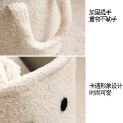 Carefully selected cartoon living room children's toy storage bin, thickened lambswool large-capacity laundry hamper.