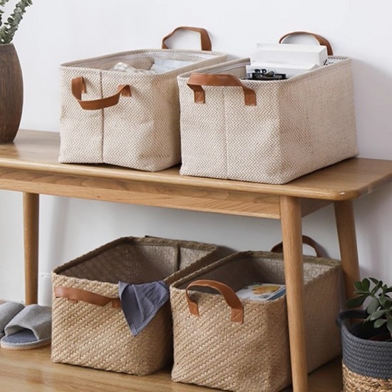 Tianshan cotton and linen wardrobe drawer storage box with compartmentalized clothing and pants storage Small storage baskets for household storage boxes Tianshan cotton and linen wardrobe drawer storage box with compartmentalized clothing and pants storage Small storage baskets for household storage boxes