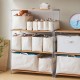 Japanese-Style Fabric Storage Basket, Folding Large Canvas Tote, Clothing, Toy, and Miscellaneous Storage Box Japanese-Style Fabric Storage Basket, Folding Large Canvas Tote, Clothing, Toy, and Miscellaneous Storage Box
