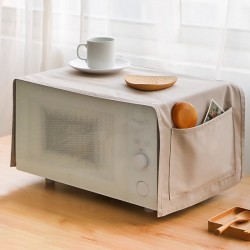Japanese-style simple microwave dust cover, universal cover, heat dissipation cover, oven mat, waterproof, and oil-resistant cover.