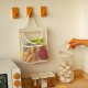 Mesh breathable wall-mounted storage bag for ginger and garlic, cotton and linen thickened mesh bag, large-capacity kitchen fruit and vegetable moisture-proof hanging bag Mesh breathable wall-mounted storage bag for ginger and garlic, cotton and linen thickened mesh bag, large-capacity kitchen fruit and vegetable moisture-proof hanging bag
