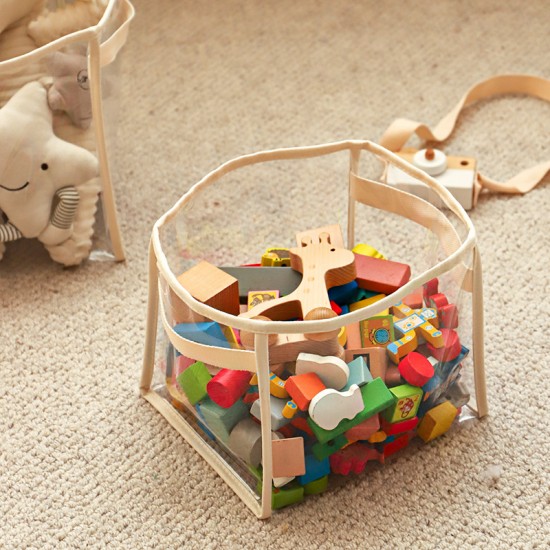 Transparent children's toy storage basket, building block and plush toy storage box, large-capacity, multifunctional household storage bin Transparent children's toy storage basket, building block and plush toy storage box, large-capacity, multifunctional household storage bin