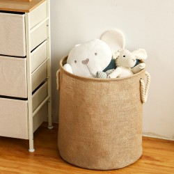 Jute Laundry Basket, Portable Cotton Rope Laundry Basket, Household Laundry Storage Basket, One-Piece Dropshipping