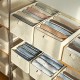 Tianshan cotton and linen compartmented storage basket, household clothing wardrobe storage box, underwear and pants drawer-style storage box Tianshan cotton and linen compartmented storage basket, household clothing wardrobe storage box, underwear and pants drawer-style storage box